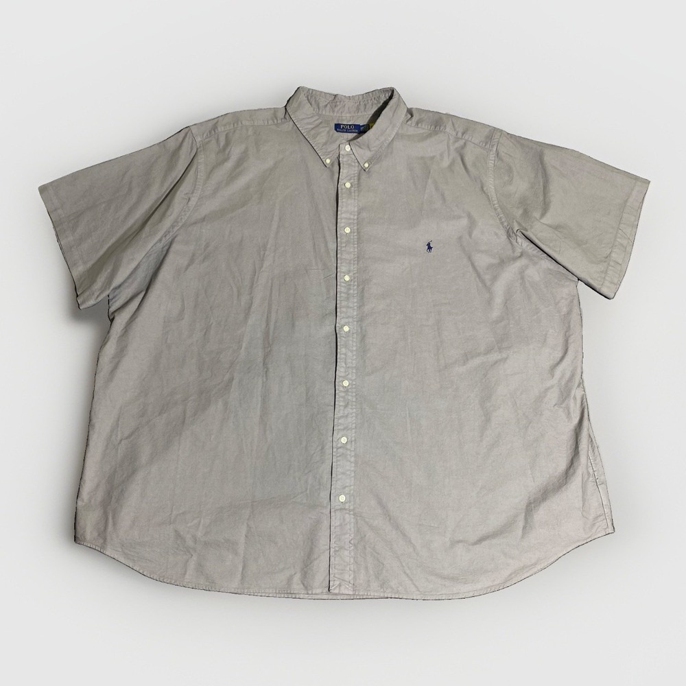 Polo Ralph Lauren Men's Light Green Button-Down Shirt 5XB Casual Cotton
